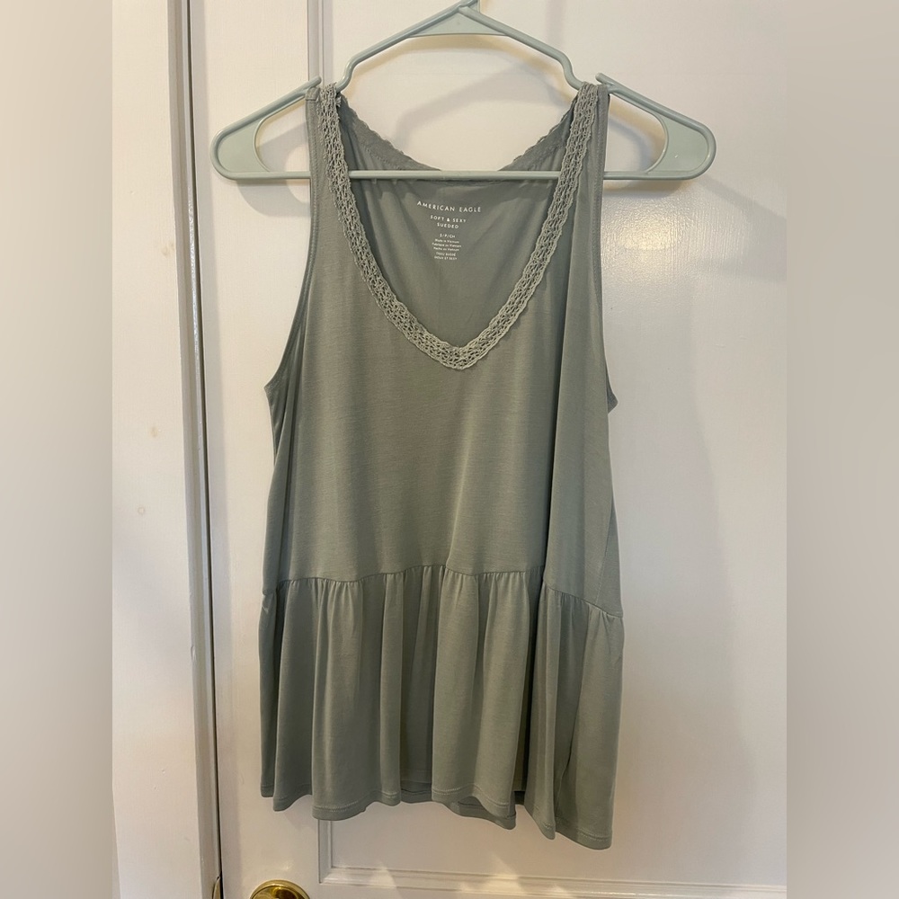American Eagle peplum tank